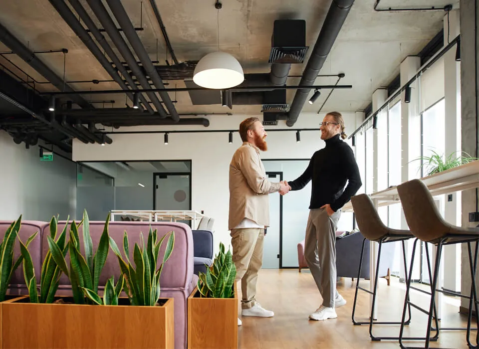 Entrepreneurs in a professional office environment